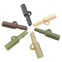 20 шт., безопасная клипса для ловли карпа в темно-зеленом цвете, быстроповоротный комплект с рукавом против запутывания