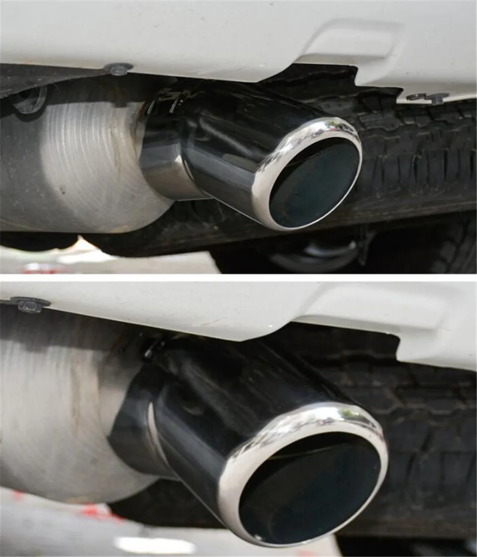 Stainless Steel Exhaust Muffler End Tip Pipe Cover For Toyota Land