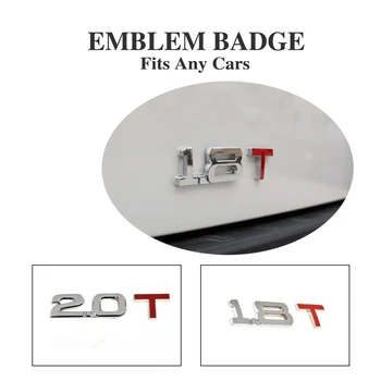 

1.8T 2.0T Emissions Emblem Logo Metal 1.8T 2.0T Logo Sticker Emblem Badge Decals for Mazda Renault TOYOTA BMW VW Ford