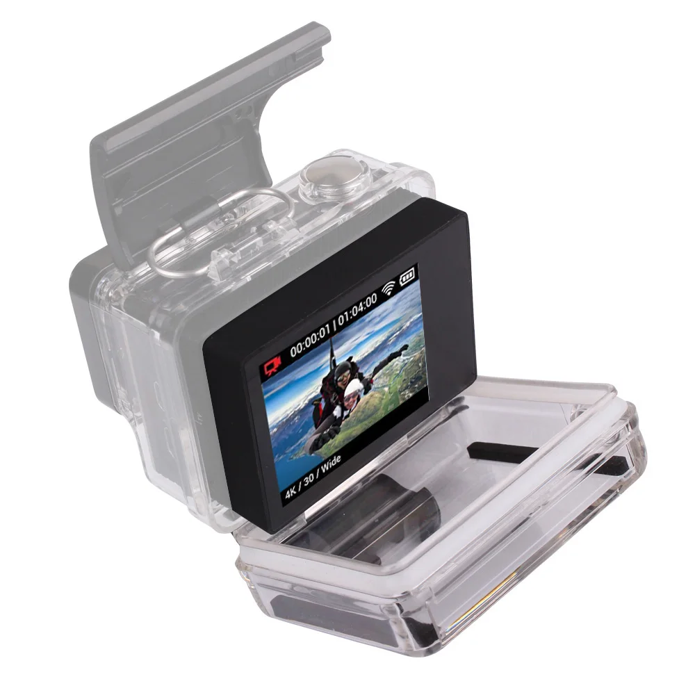 Для камеры go pro Bacpac ЖК-дисплей монитор go pro Hero 3 3 + 4 Bacpac ЖК-экран + чехол на заднюю стенку Крышка для Gopro Hero 3 3 + 4 аксессуары - изображение