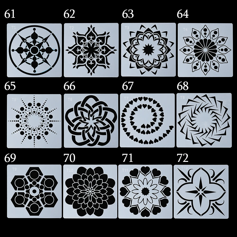 1 шт. DIY ремесло Мандала вспомогательный шаблон Трафаретный Скрапбукинг штамп декоративные украшения тисненая картонная открытка шаблон для рисунки на стену