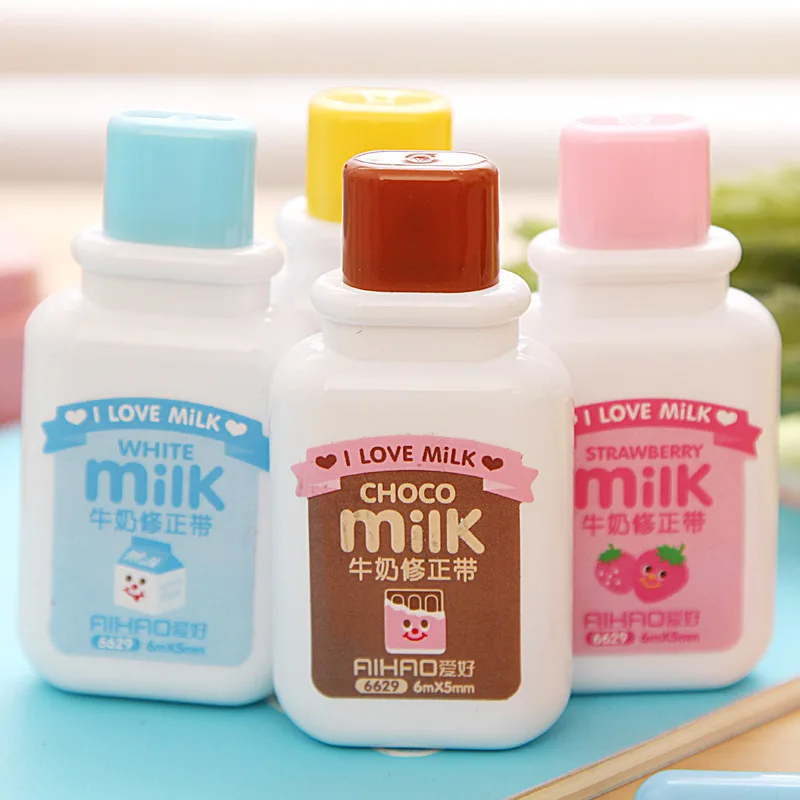 

Creative Correction fluid for primary school students Cute bottle correction strip random color Adhensive tapes school supply