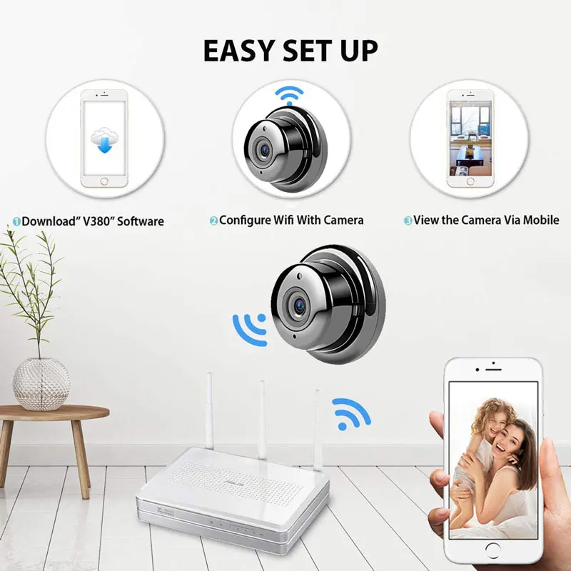  Vendita calda Macchina Fotografica del IP Wi-Fi Baby Monitor 1080P Rete CCTV Mini Macchina Fotograf