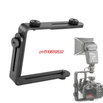 

Metal L-Shape Flash Bracket Flashlight Camera Holder Mount Quick Flip DSLR SLR