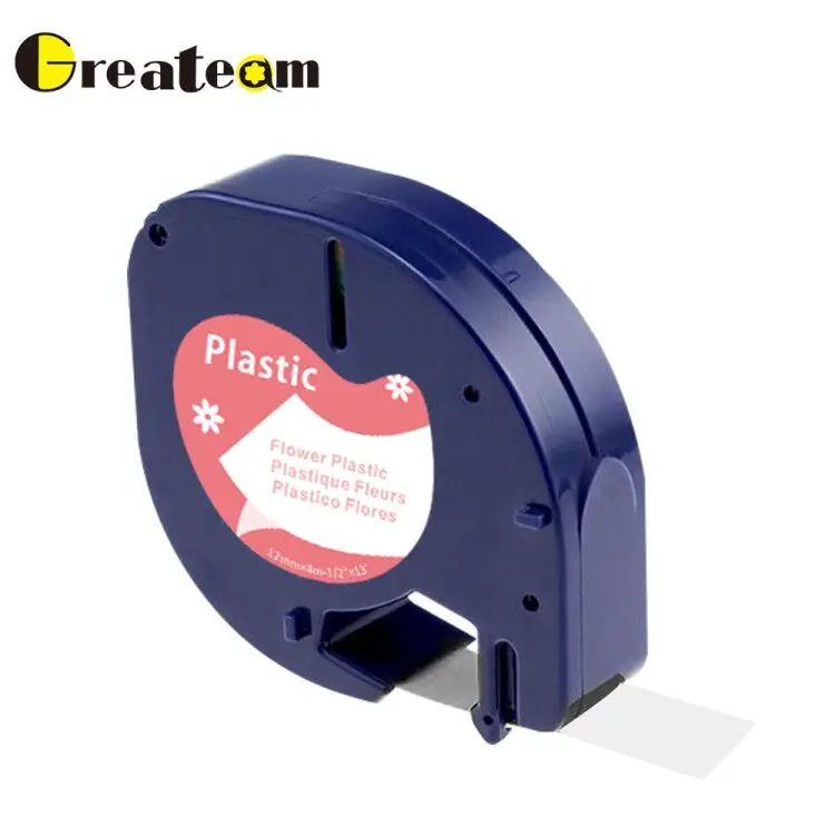 Greateam 12267 91200 91201 12 мм черный на белом совместимый с dymo LetraTag пластиковая лента 92102 91203