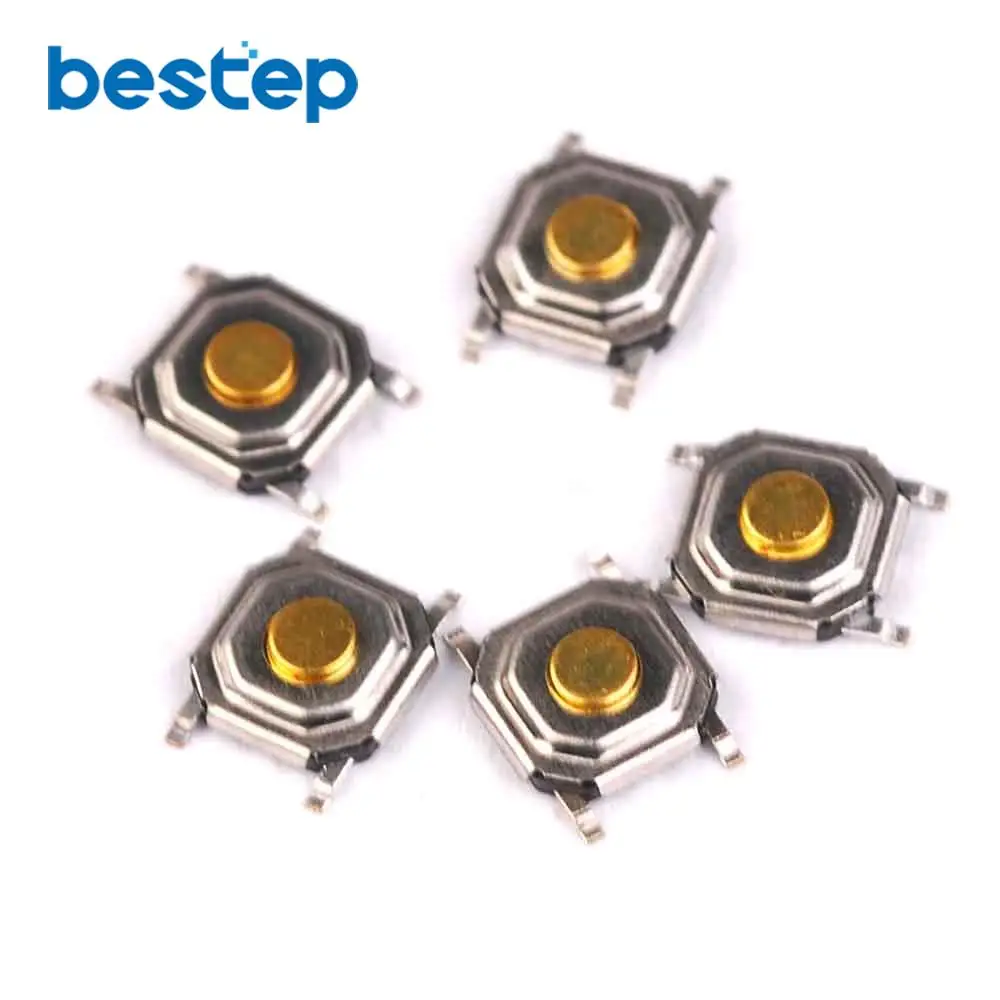 100 шт. сенсорный выключатель 5.2x5.2x1.5 SMD 4 фута ключ зажигания