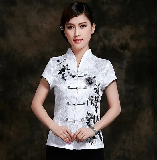 Blusas blancas chinas de algodón para mujer a la moda, blusas, Camisetas talla S M L XXL XXXL, Envío Gratis TD5|clothing muslim|clothingshirts galaxy AliExpress