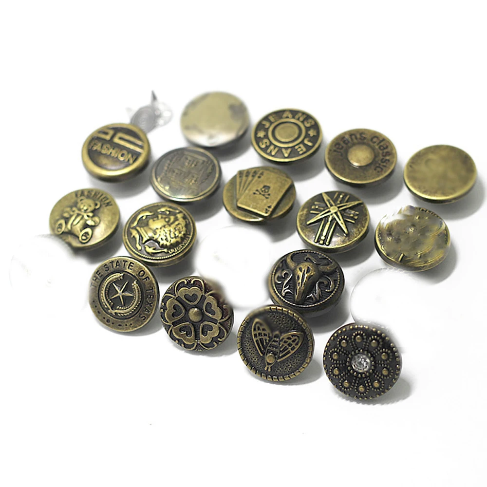 vintage bronze color clothes sewing jeans button denim trousers coat