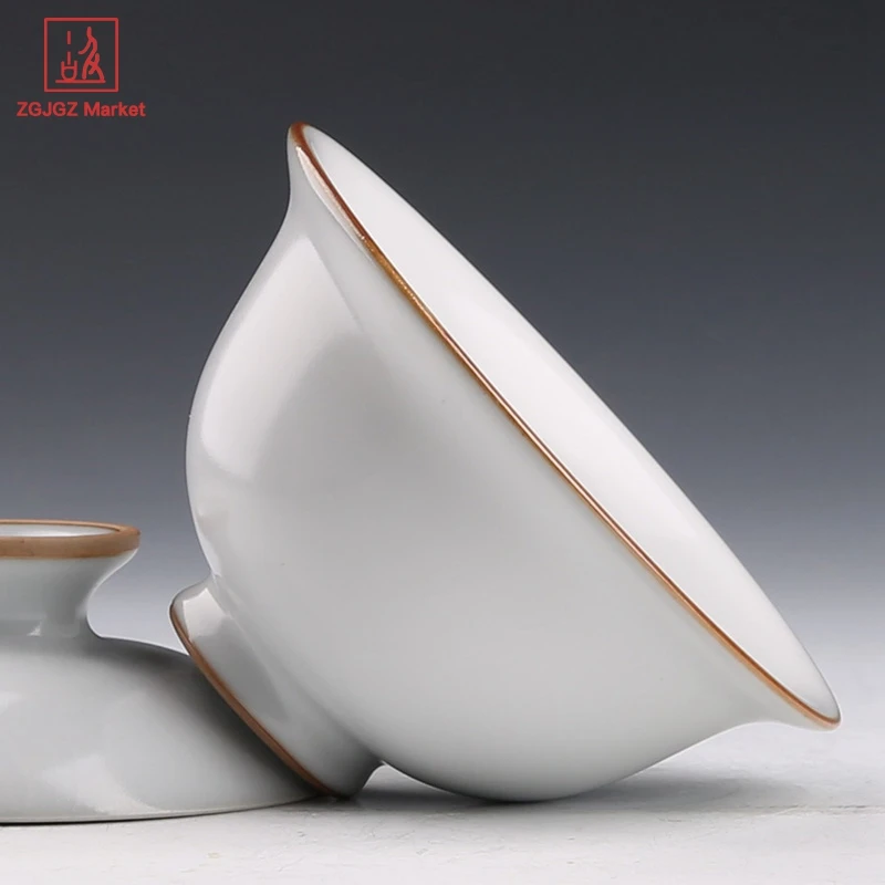 Аутентичный Ru печи Gaiwan глазурованная керамическая чашка для чая ручной работы