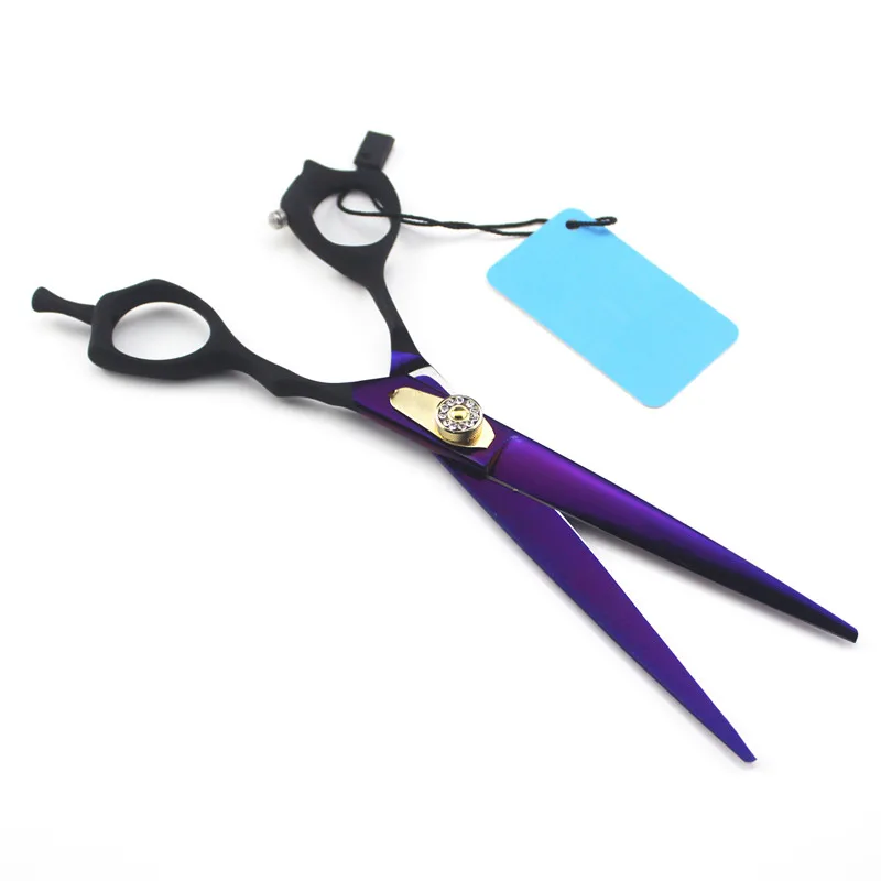 Настроить логотип Японии 7 дюймов фиолетовый Pet Уход за собакой ножницы для стрижки собак Парикмахерская pet Уход за лошадьми Парикмахерские ножницы