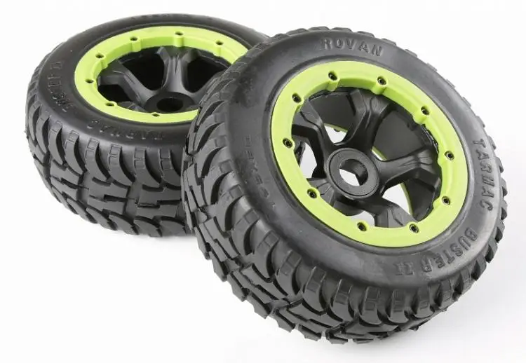 rear 1 pair Новая модель шин сильное сцепление на дорожное колесо в сборе для HPI km ROVAN BAJA 5 T 5SC - Цвет: rear 1 pair
