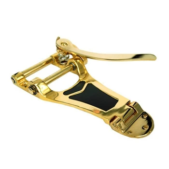 

Golden Tremolo Vibrato Bridge Tailpiece Hollow body Archtop for Guitar #5