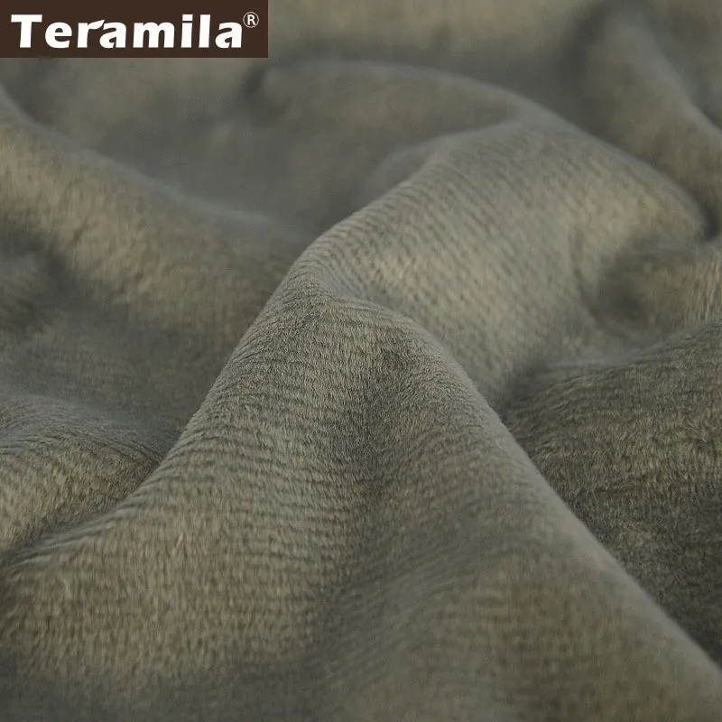 Teramila сплошной цвет вельбоа плюшевая ткань метр мягкая фланелевая ткань Telas Tissus Подушка DIY пижамы зимняя одежда простыня игрушки - Цвет: 50x162cm