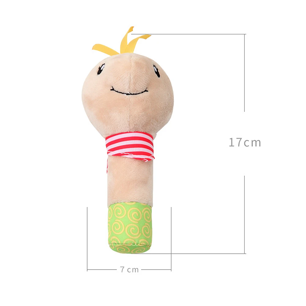 Baby Rattles Newborn Baby Infant Cartoon Animal Rattles Cute Soft Cow Plush Doll Toy Soft Plush Hand Shake Toys