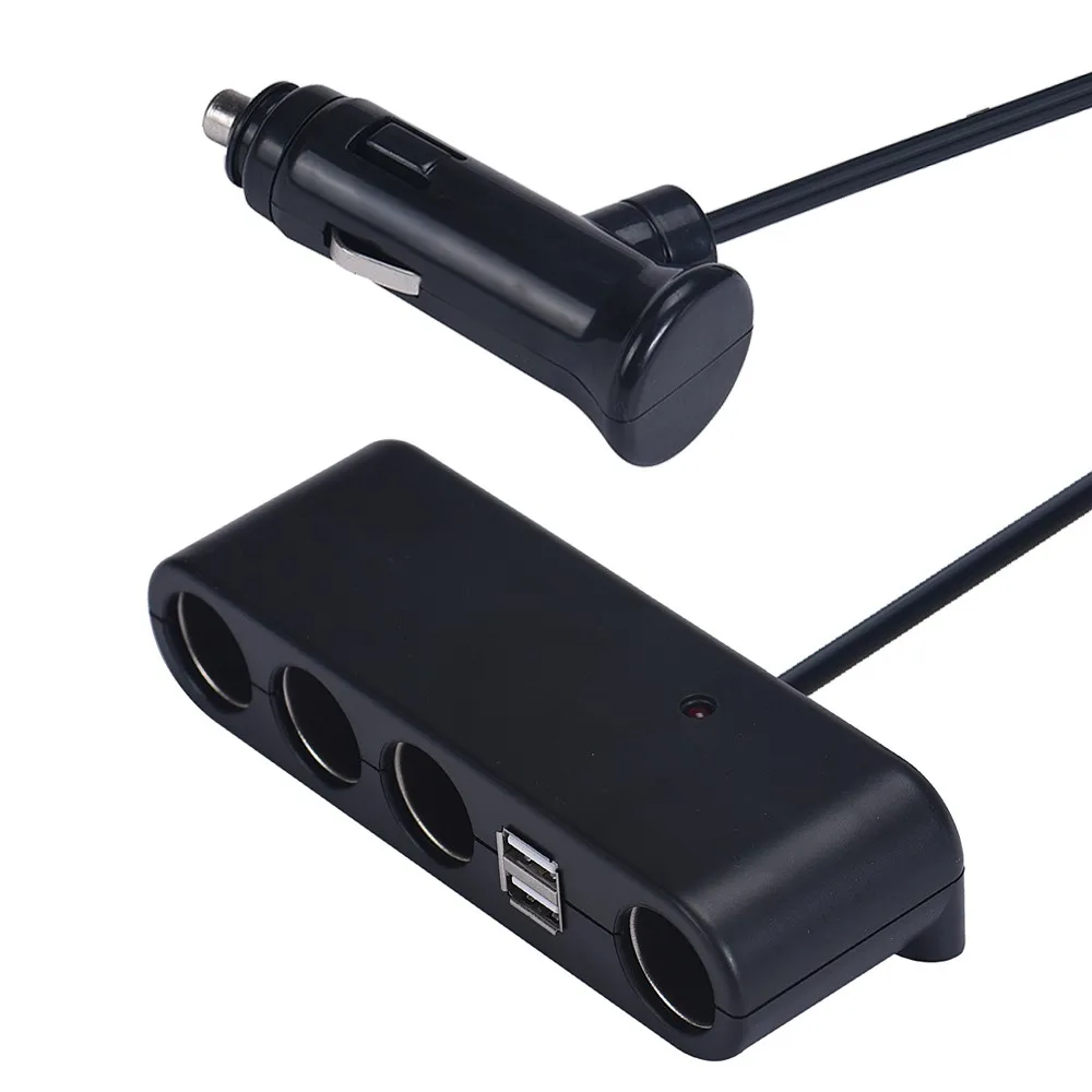 

Cigarette Lighter Adapter 4 way Car Multi Cigarette Lighter Socket Splitter 4USB Charger DC 12V/24V Power Adapter#y5