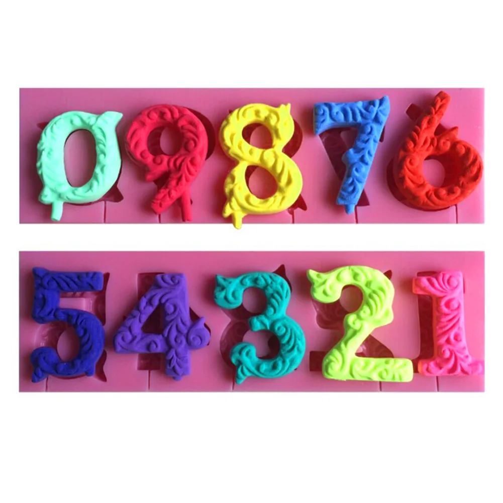 Buy 09 Number Printed Numbers 3D Silicone Mold with
