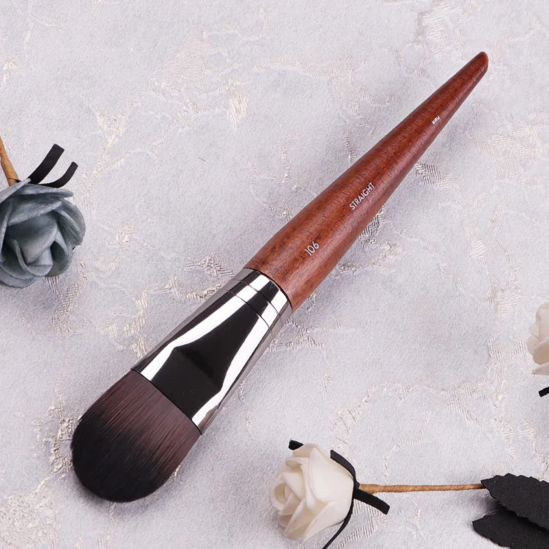 

Straight Fiber No.106 Flat Tongue Shape Face Mask Brush Medium Liquid Foundation BB Cream Cosmetic Tool