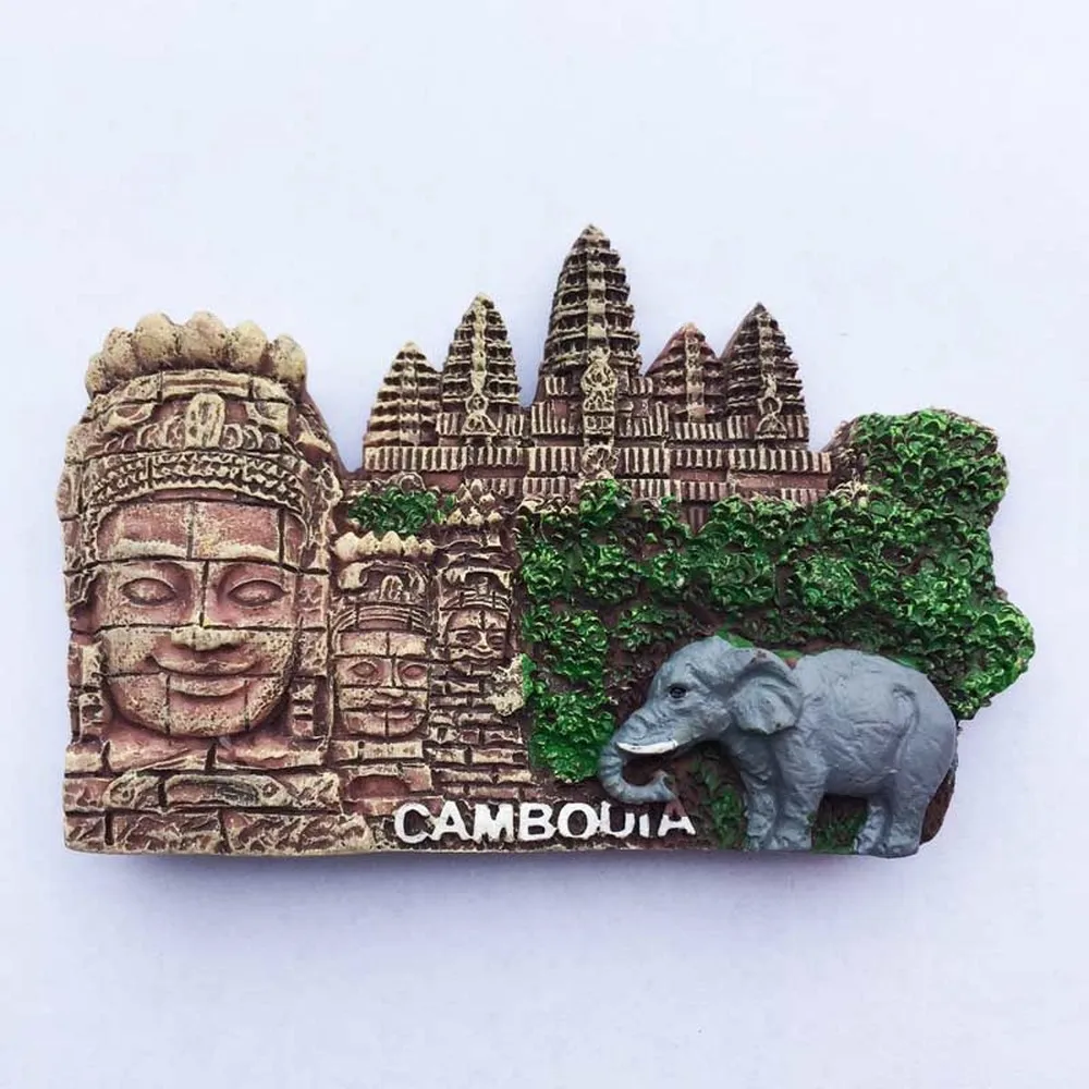 Новый Angkor Камбоджа кмерский Смайл слон магнит на холодильник Traval сувенир