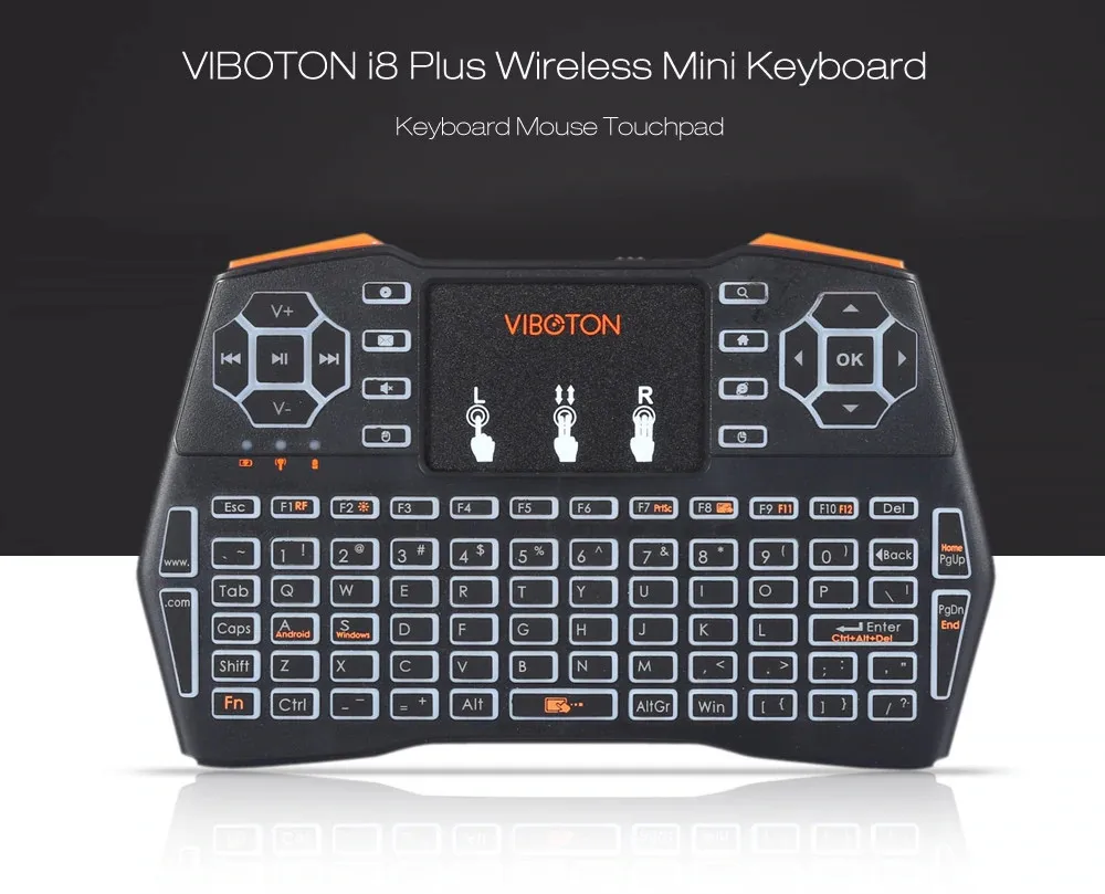 I8 Plus Russian Handheld Wireless Keyboard Flying Mouse Touchpad Lithium Battery
