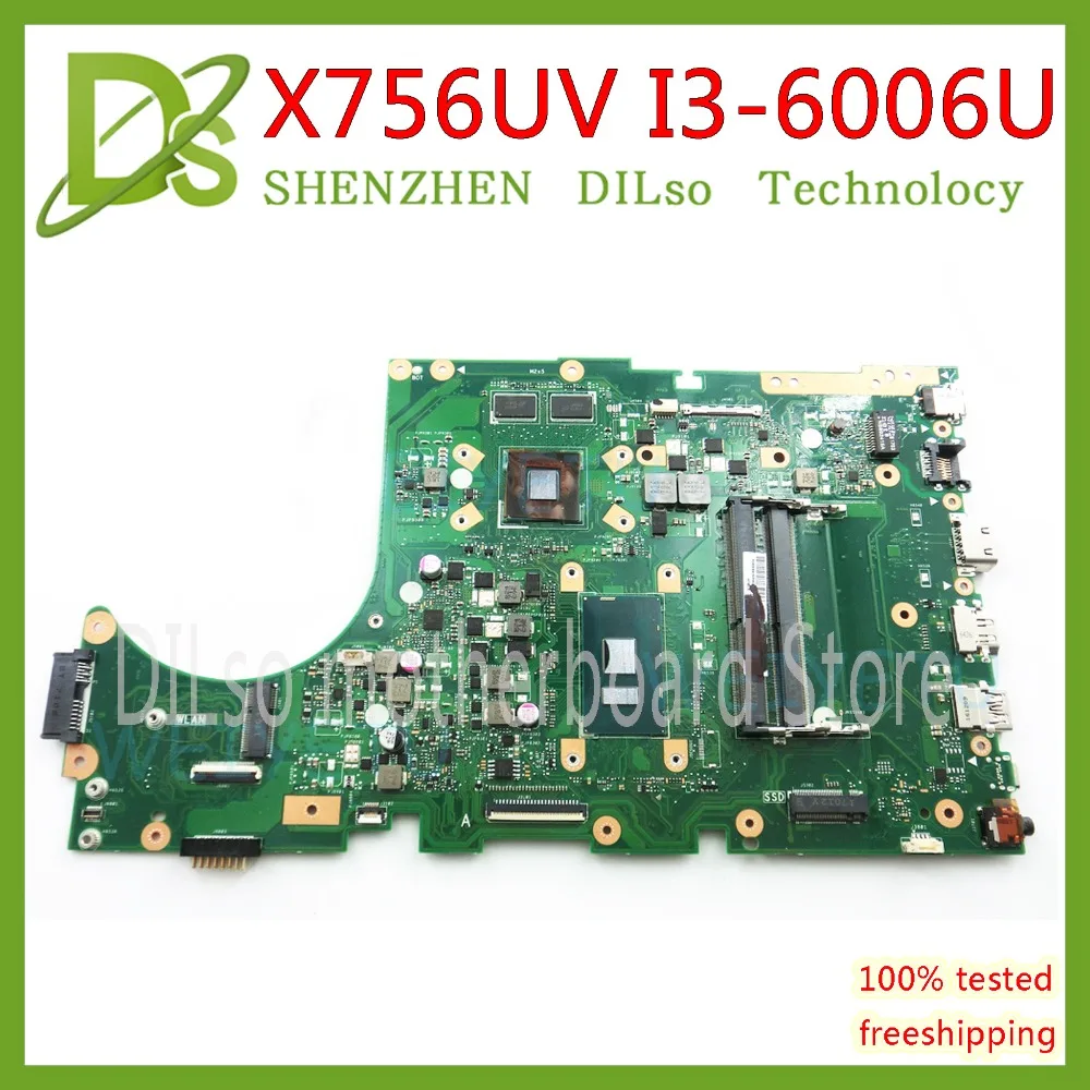 Kefu X756UV материнская плата для ASUS X756U X756UWK X756UQK X756UB плата I3-6006U REV3.1 2 ГБ видеопамяти Тесты работу Оригинал 100%