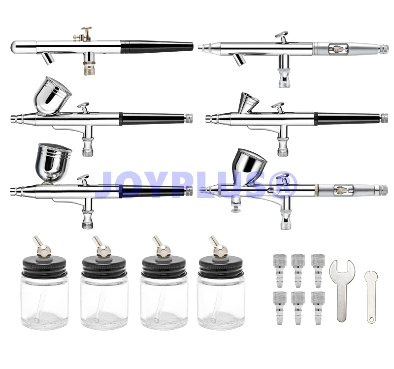 Professional Airbrush Kit with 6pcs Different Airbrushes, One Kit meet