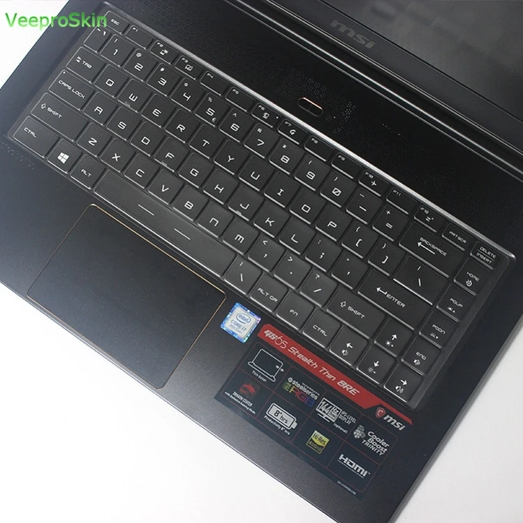 Ультратонкий чехол из ТПУ с клавиатурой для игрового ноутбука MSI GS65 P65 WS65 PS42 PS63