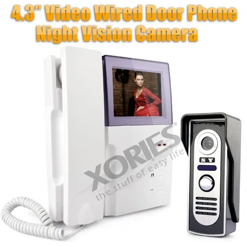 

HOMSECUR 4" Color TFT LCD Display Wired Video Door Phone, Doorbell System With IR Camera