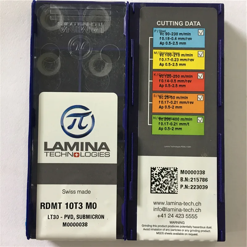 20 pcs original LAMINA Inserts APKT 100308PDTR LT30 NEW!!