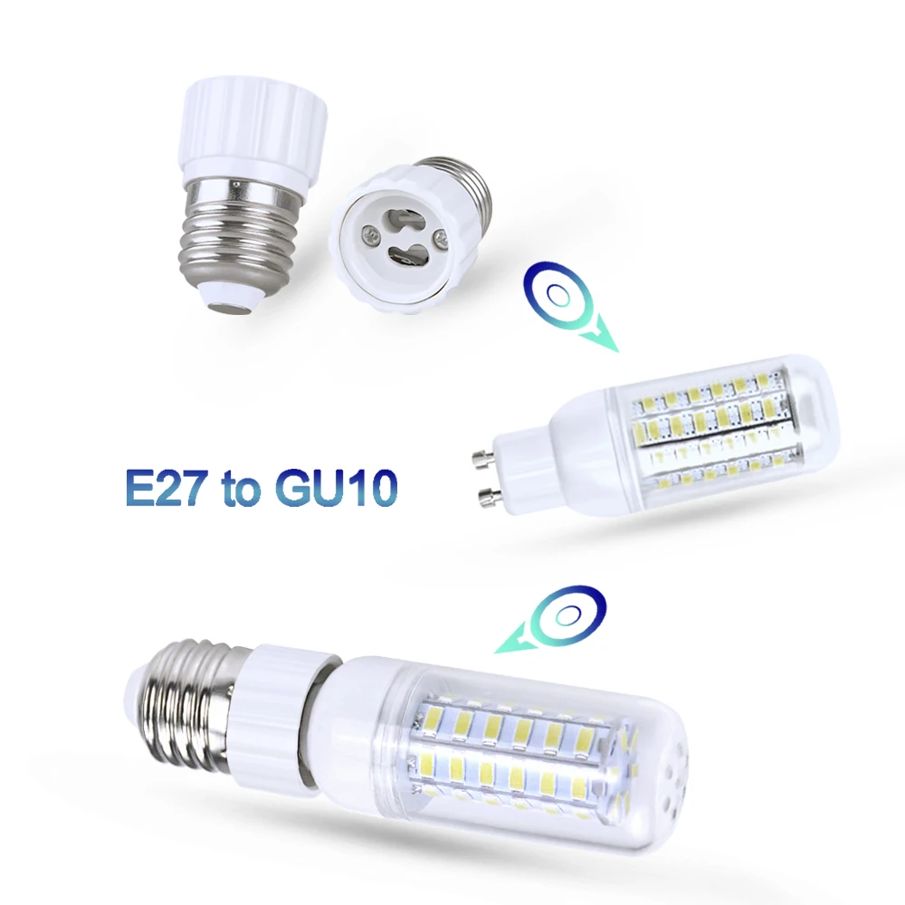 EeeToo, светодиодная лампа, цоколь E27, патрон лампы для преобразования, светильник для лампы, огнеупорный материал, G9, GU10, B22, E27, E14, адаптер для дома