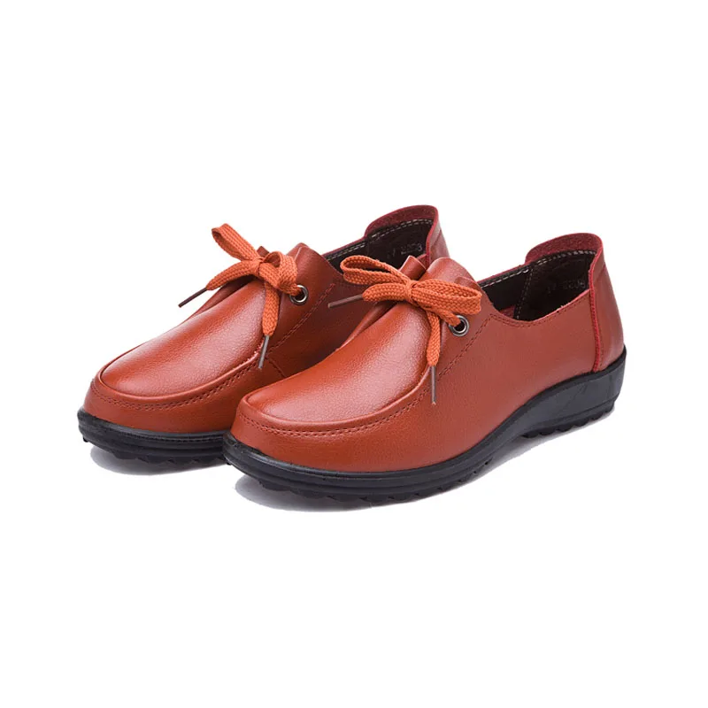 Wholesale woman's shoes England grid chalaza leather shoes for women