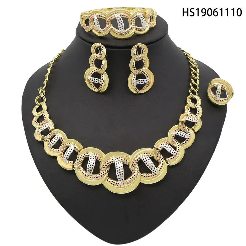 

Yulaili Free Shipping 2019 New Design Necklace Earrings 4 Piece Set Fashion Wedding Bridal African Costume Jewelry Sets