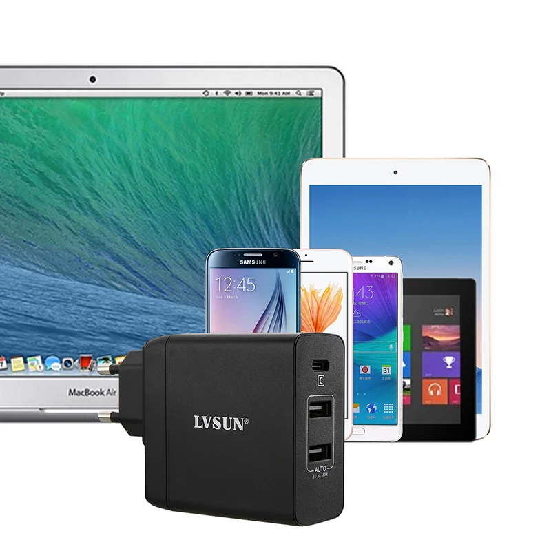 LVSUN 45W USB Type C зарядное устройство быстрое c настенное для мобильного телефона