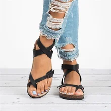 MVP BOY Women Roman Flat Gladiator sandals Summer Lovers Strap Ankle Buckle leather Cork Beach sandals Black Gold Brown EU 35-44 MVP BOY Women Roman Flat Gladiator sandals Summer Lovers Strap Ankle Buckle leather Cork Beach sandals Black Gold Brown EU 35-44
