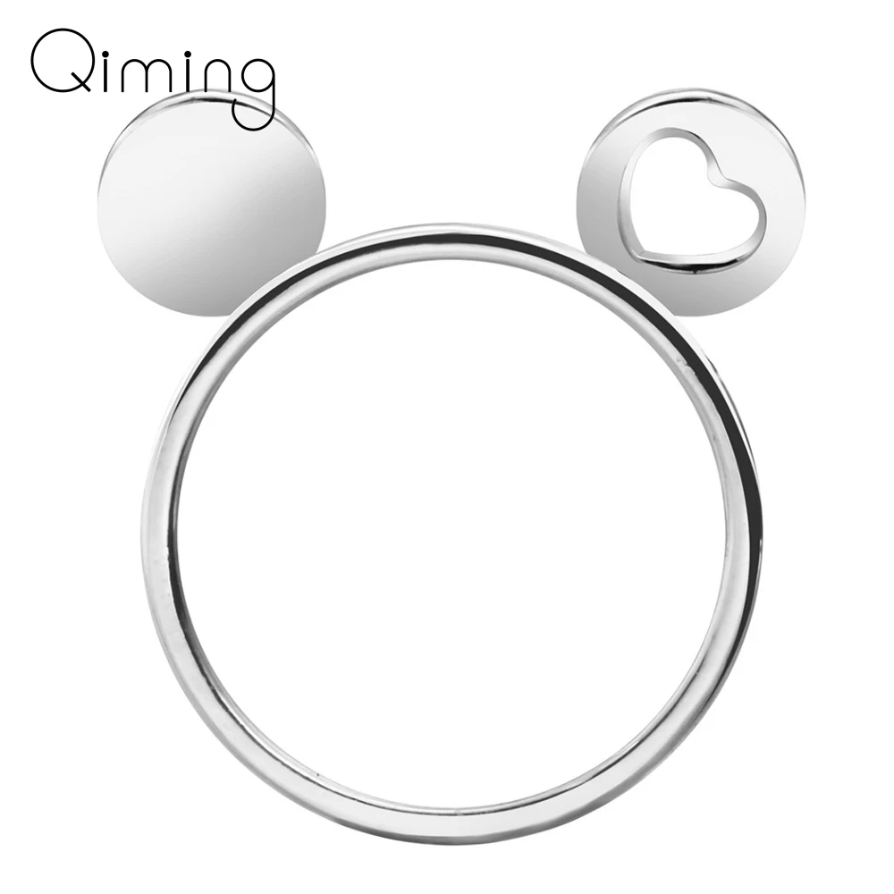 

Heart Ears Mickey Ring Mouse Knuckle Ring Anel Feminino Boho Anel De Formatura Bague Mouse Knuckle Ring Jewelry
