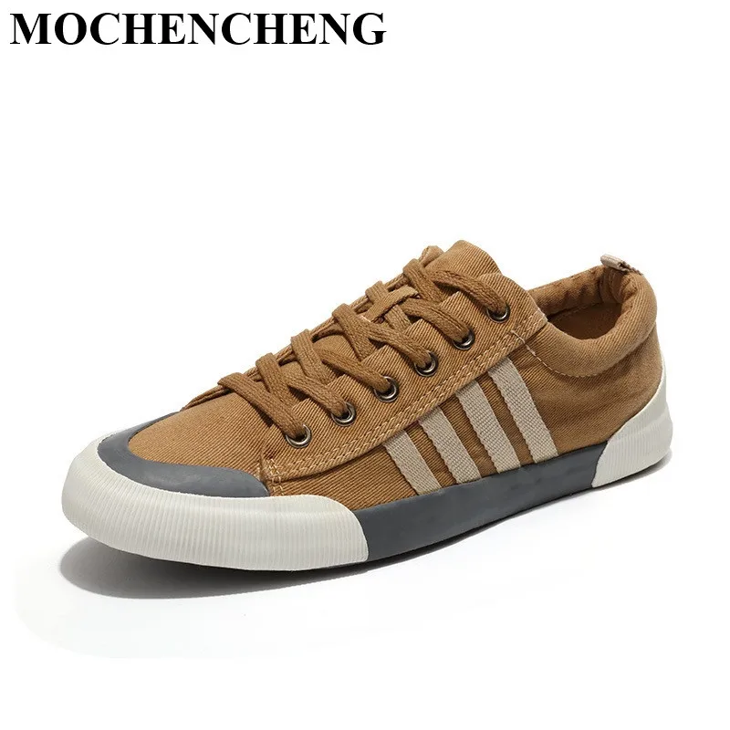 Comprar Nuevas zapatillas de hombre zapatos planos de lona transpirables con cordones clásicos de punta redonda estilo Retro zapatos casuales de alta calidad resistentes al desgaste