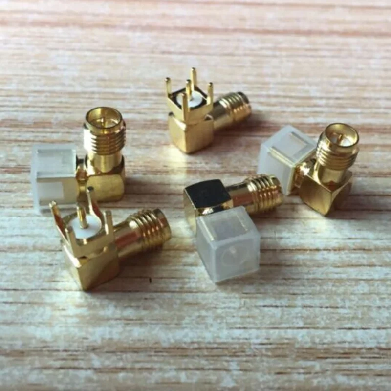 10 шт. RP-SMA-KWE RP-SMA Женский Разъем RF коаксиальный разъем PCB кабель под прямым углом