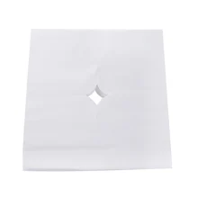 100 шт./пакет одноразовый салон Массажный коврик для лица стол для лица отверстие крышка спа массаж чистая квадратная Подушечка для дыхания для лица отверстие