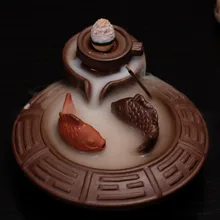 Керамическая Рыба курильница для благовоний держатель палочек горелка домашное украшение ручной работы подарок