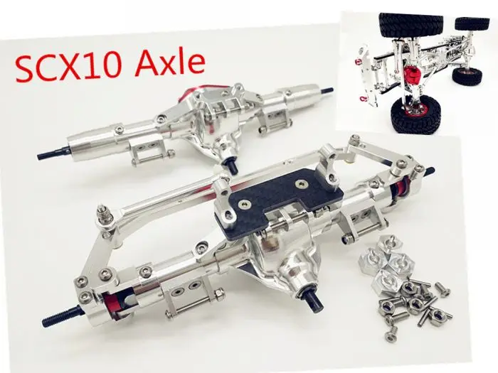 

SilverSCX10 metal axle front and rear bridge all CNC high quality processing D90 AXIAL original plant general