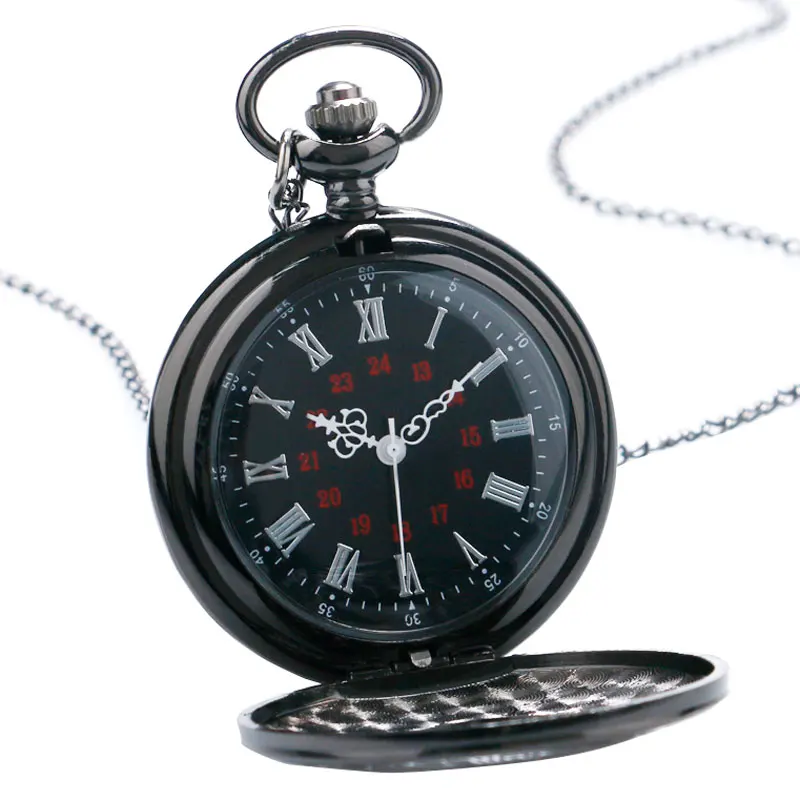 Античная половина охотник римскими цифрами кварцевые карманные часы Вырезка гравировкой брелок часы Для мужчин Для женщин подарки с Цепочки и ожерелья часы на цепочке часы мужские