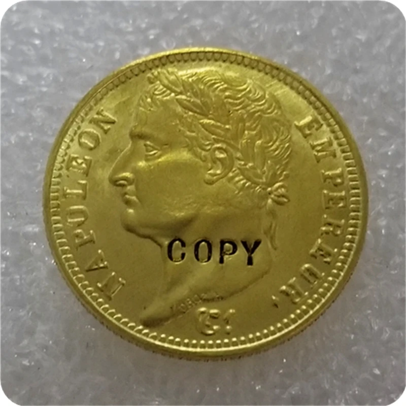 Франция, Наполеон I, 20 франков, Золотая копия монет 1809