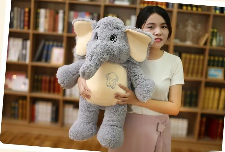 Средний симпатичный плюшевый слон игрушка Большой чучело слона подушка кукла ОБ 98 см