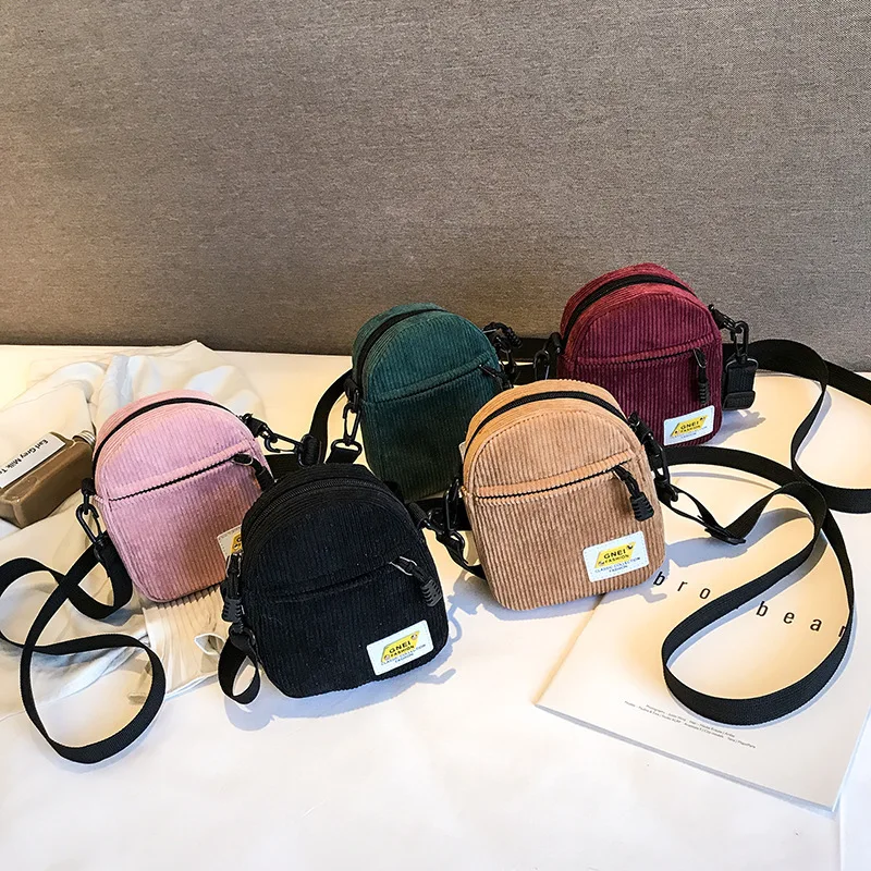 

2019 new students youth shoulders small youth wild casual solid color cute canvas fashion Messenger bag