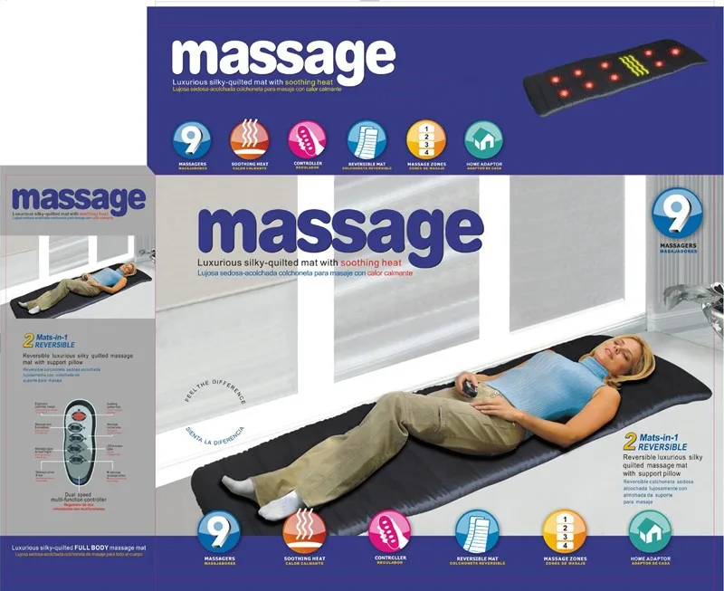  Full-Body Household Tourmaline Massage Mattress Heating Vibrating Head Neck Electronic Massage Ther