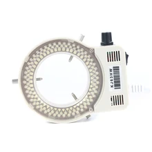 Lampe d'éclairage annulaire réglable 144 LED Microscope trinoculaire vidéo loupe d'objectif 110V 220V pour l'industrie