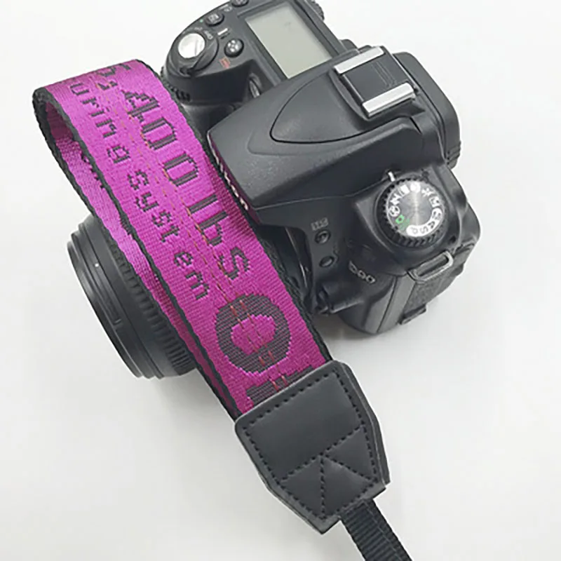 Ремешок для фотокамеры SLR Off White Neoprene Neck Strap для Canon Nikon Pentax sony Fuji Olympus разноцветный off-white camera Blet Strap - Цвет: Deep Pink