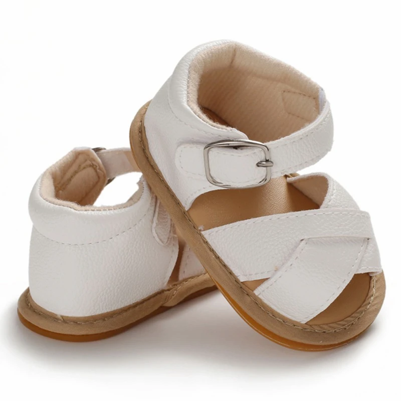 2019 г. Новая летняя обувь для новорожденных девочек летние сандалии в клетку с леопардовым принтом нескользящая резиновая обувь из