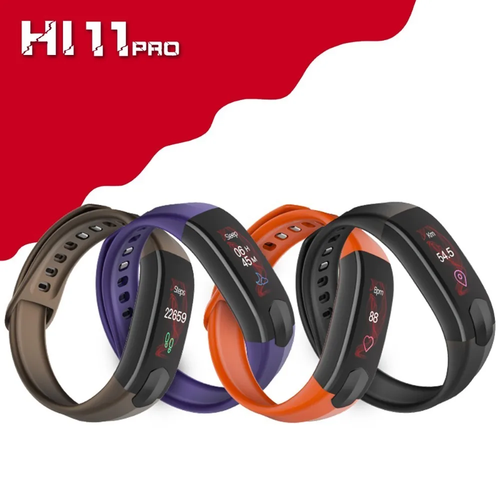 

HI11 PRO Smart Wristband Heart Rate Monitor Sport Fitness activity Tracker Color Band Watch Step Alarm Clock For IOS Android