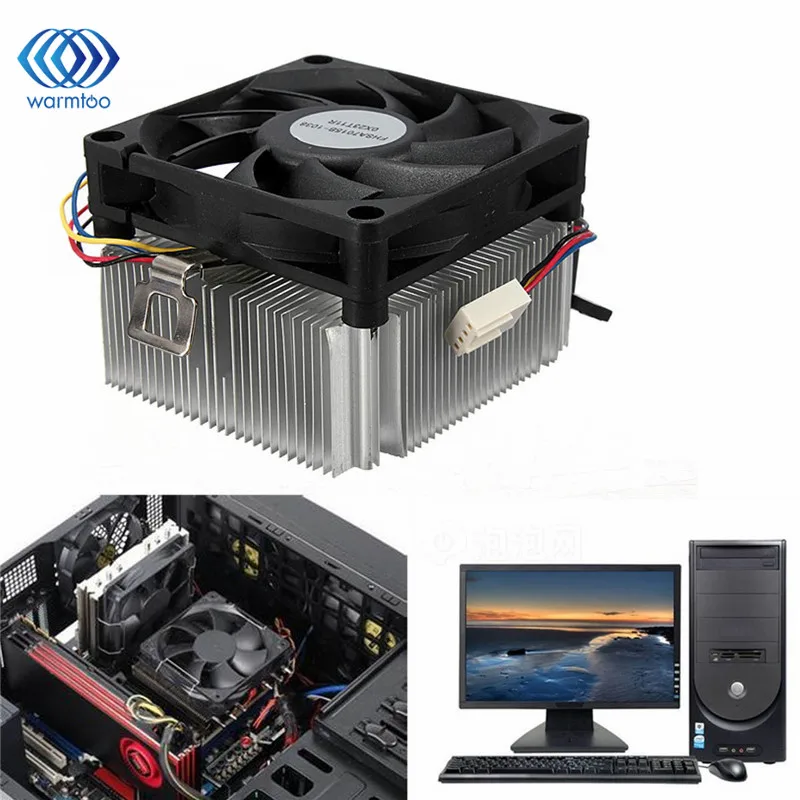 

1Pc New CPU Cooler Cooling Fan & Heatsink For AMD Socket AM2/3 1A02C3W00 9 Leaf 4 Pins Up To 95W Radiator Fan
