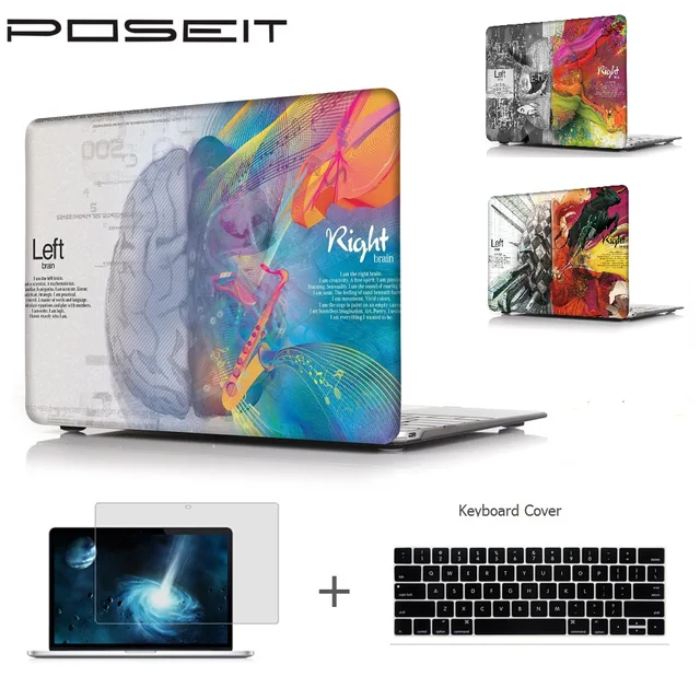 Hardshell Laptop Case Keyboard Cover For Apple Macbook Air Pro Retina 11 12 13 15 For MacBook Air 11.6 13.3 Pro 13 15.4 Case